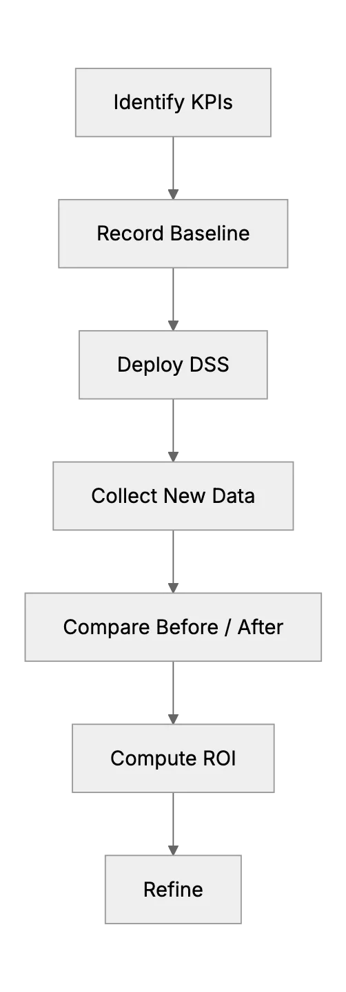 Measuring the Impact of a Decision Support System. ROI, KPIs, and Value